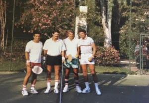 Imagen representativa de los años 70 en el padel